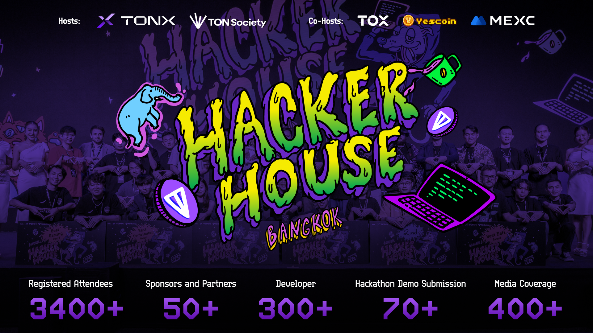 PTON Hacker House Bangkok Draws 300+ Global Developers and 70+ Demo Submissions, Highlight the TON Ecosystem at Devcon Thailand, <p>Copyright © Coinnoble</p>TONXR